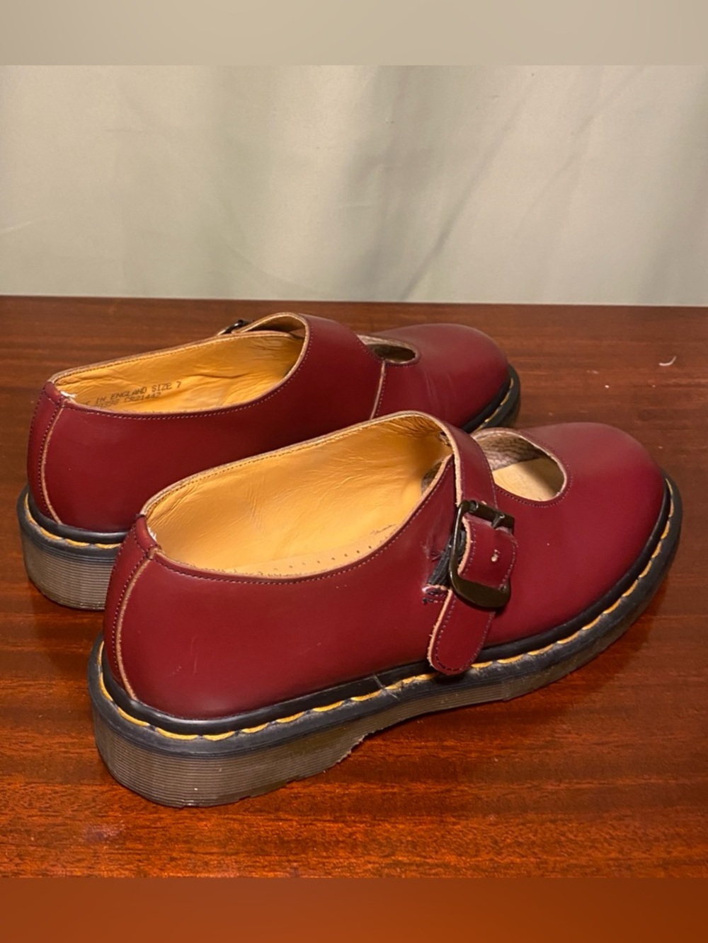 Mary Jane Dr. Martens  Red Vintage 90s /Y2K Docs Made in England Women’s 7 - Picture 4 of 10